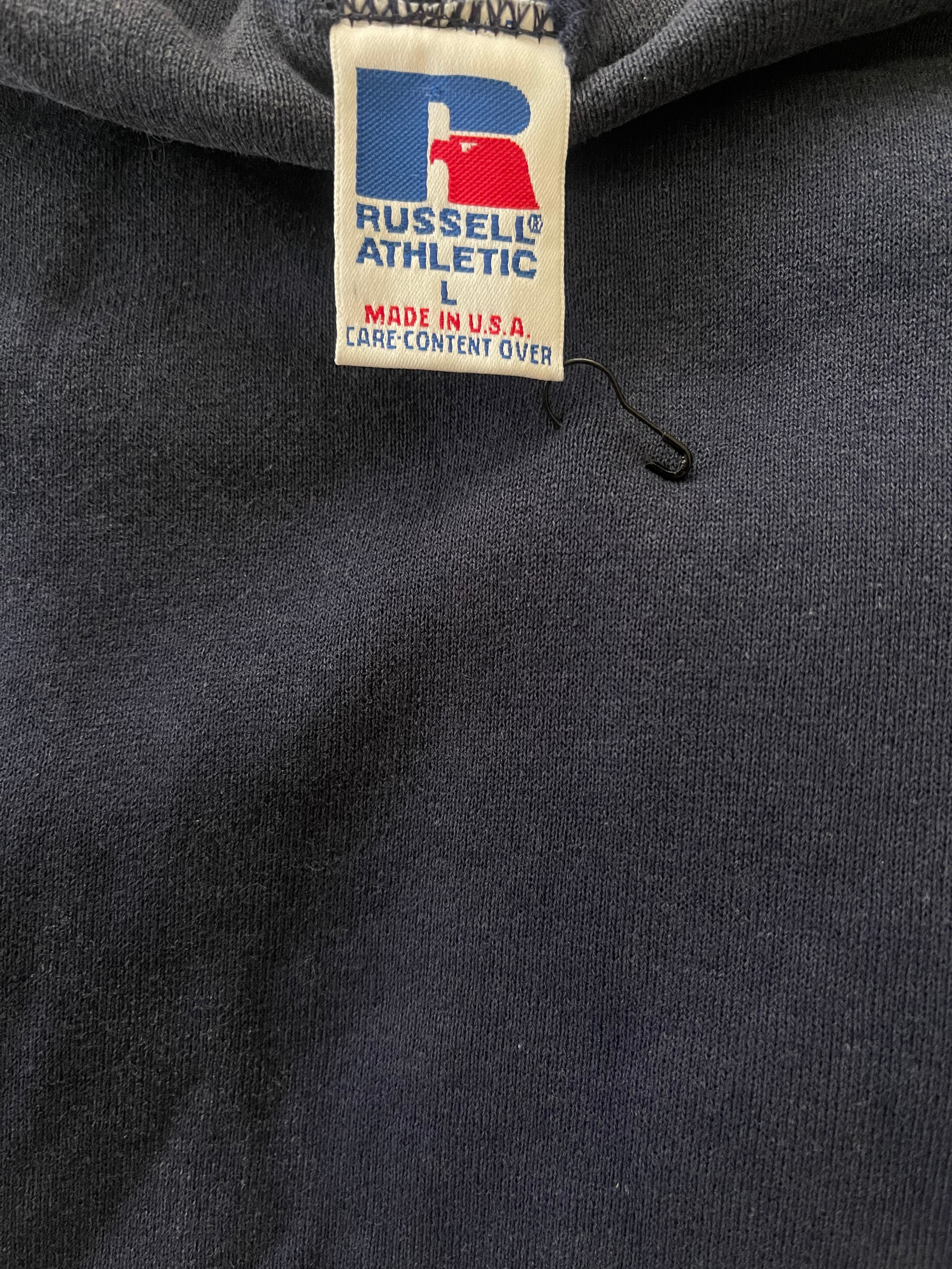 #2 "White Font" Dark Blue Russell Athletic Hoodie