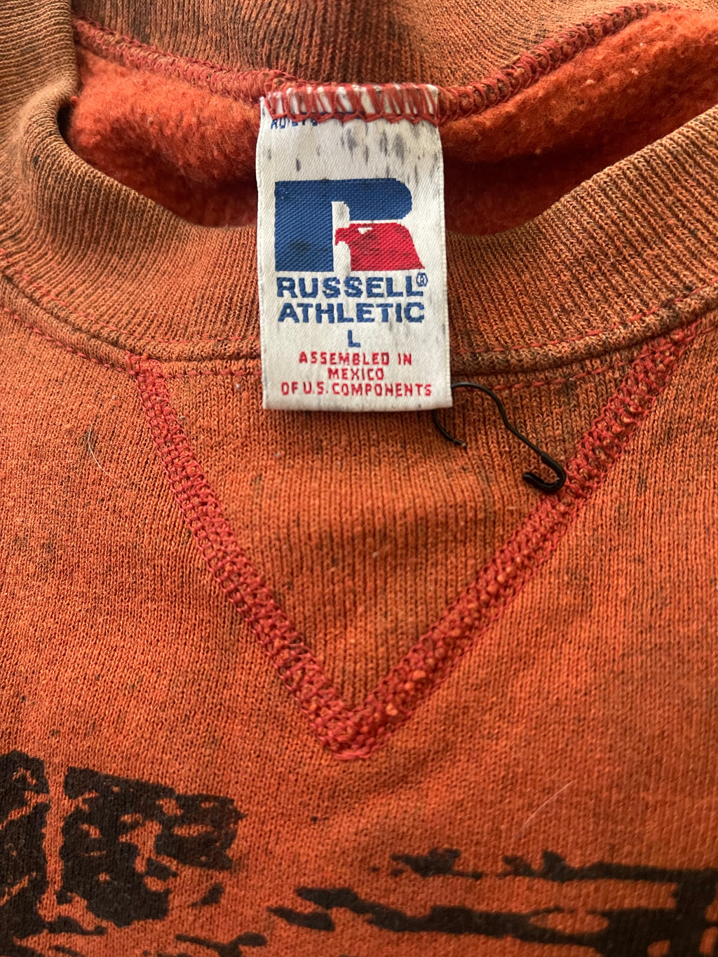 "Senna vs. Prost" Orange Russell Athletic Sweater