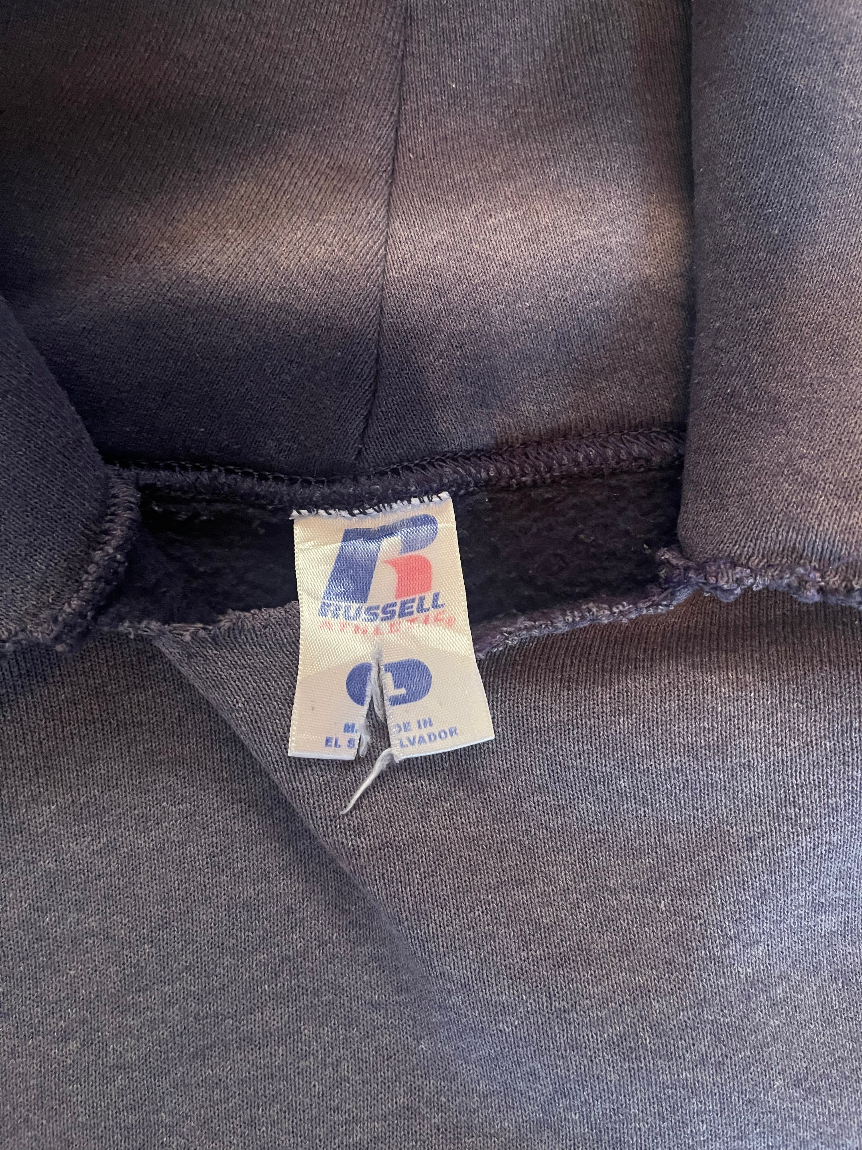 #2 "Yellow Font" Dark Blue Russell Athletic Hoodie