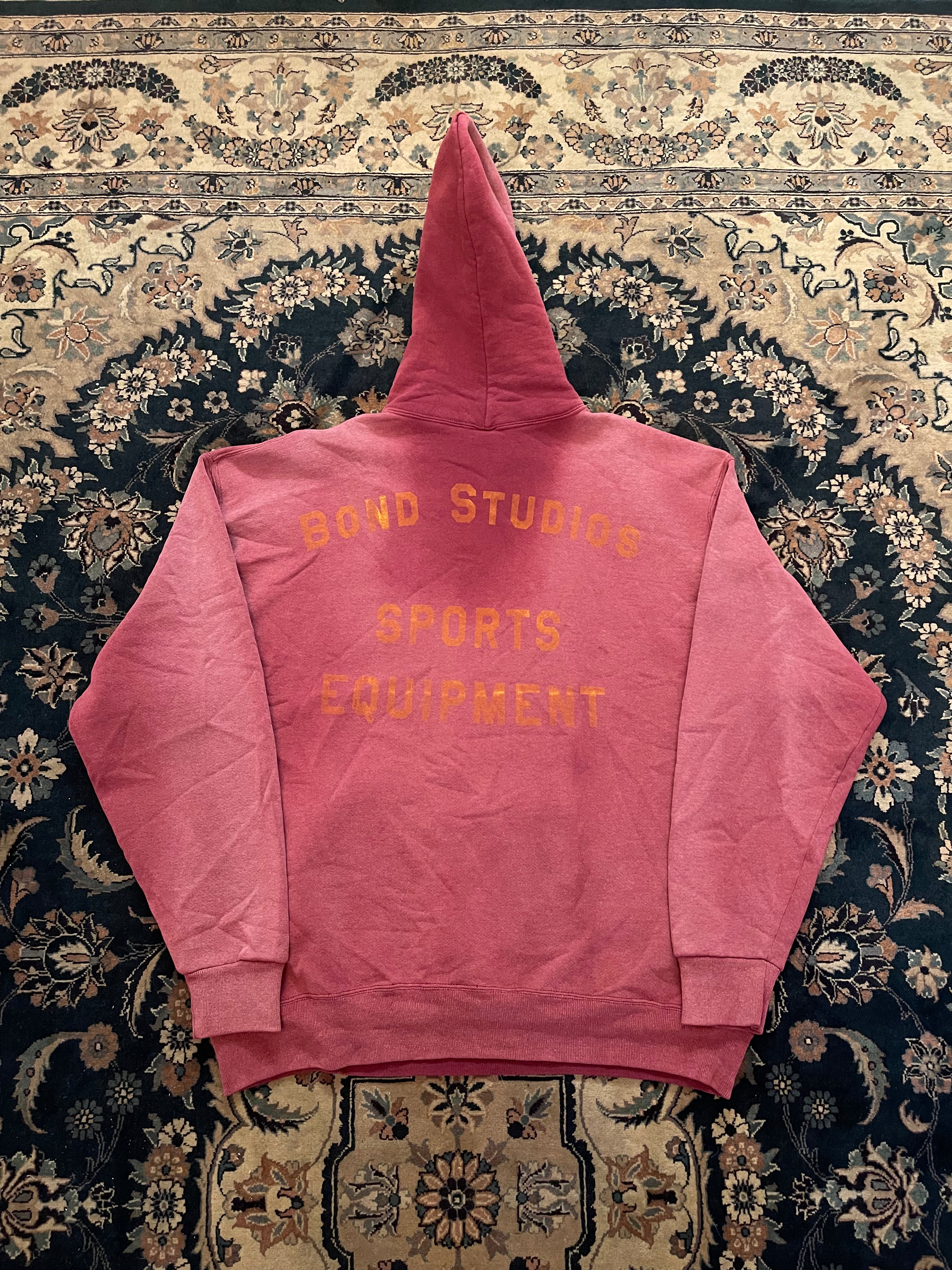 "Yellow Font" Maroon Russell Athletic Hoodie