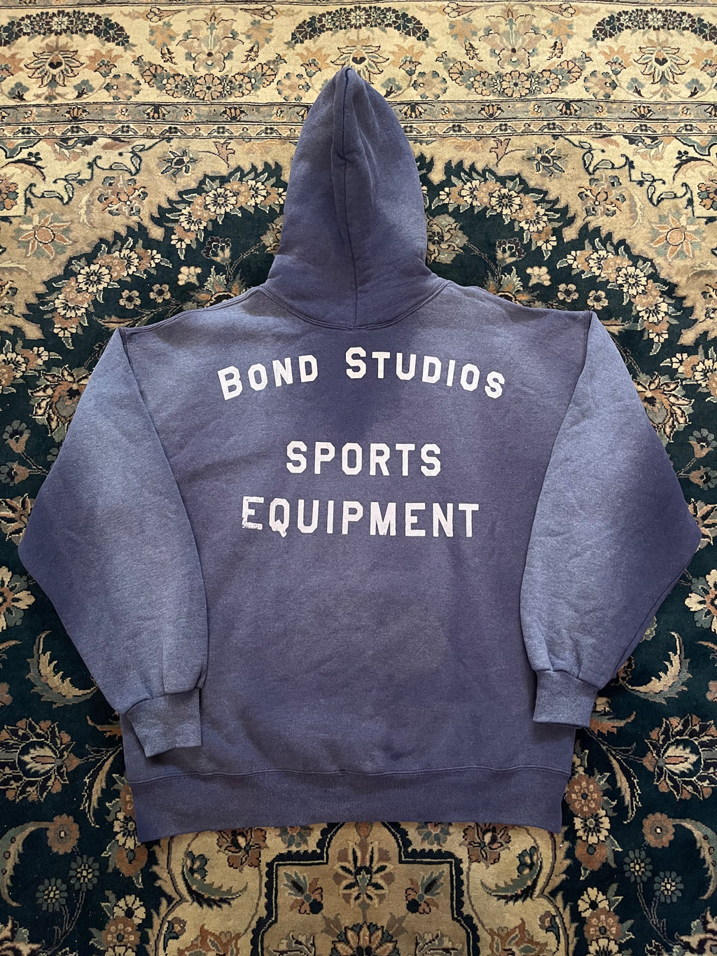 "Beige Font" Dark Blue Russell Athletic Hoodie