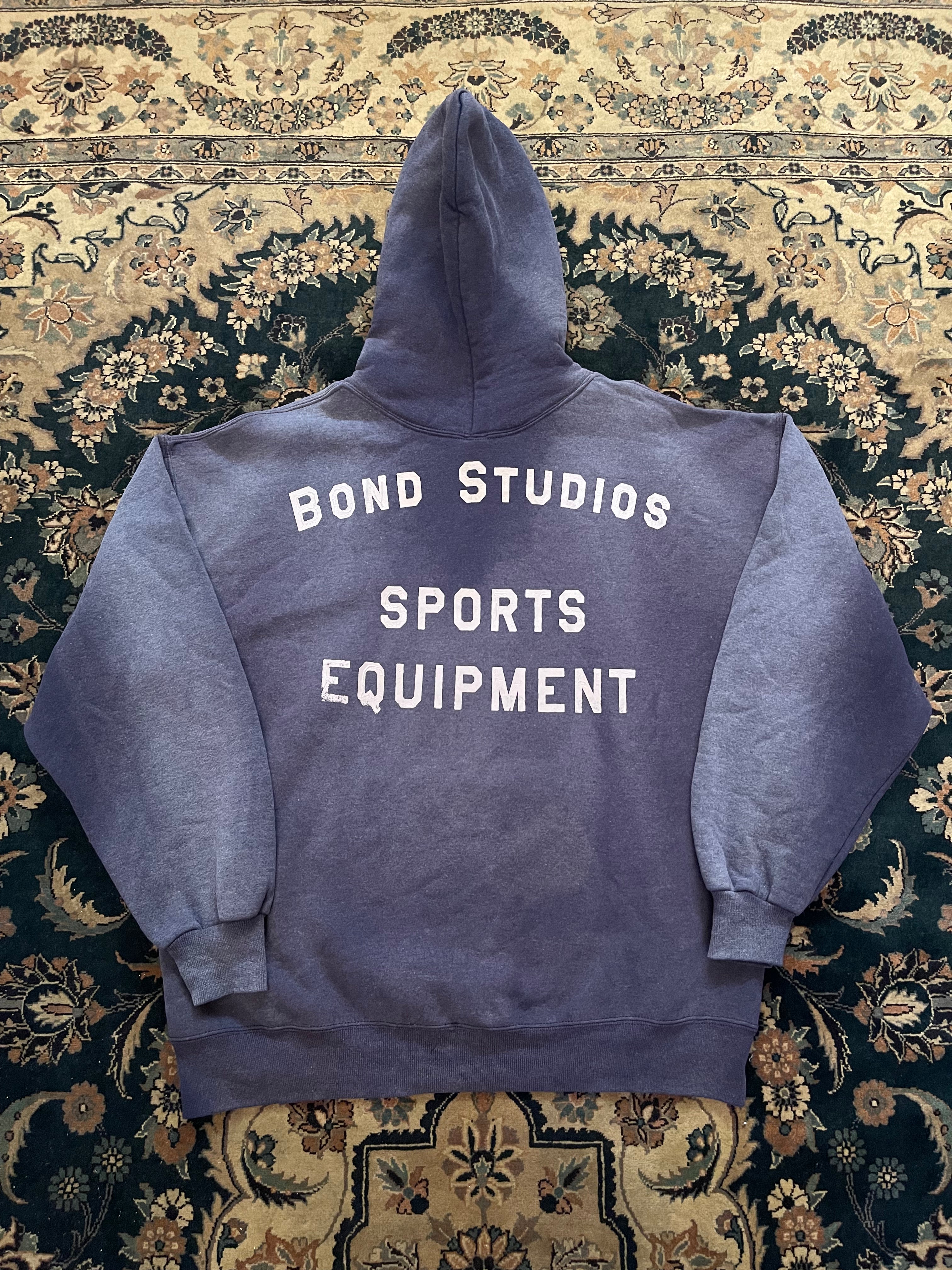 "Beige Font" Dark Blue Russell Athletic Hoodie