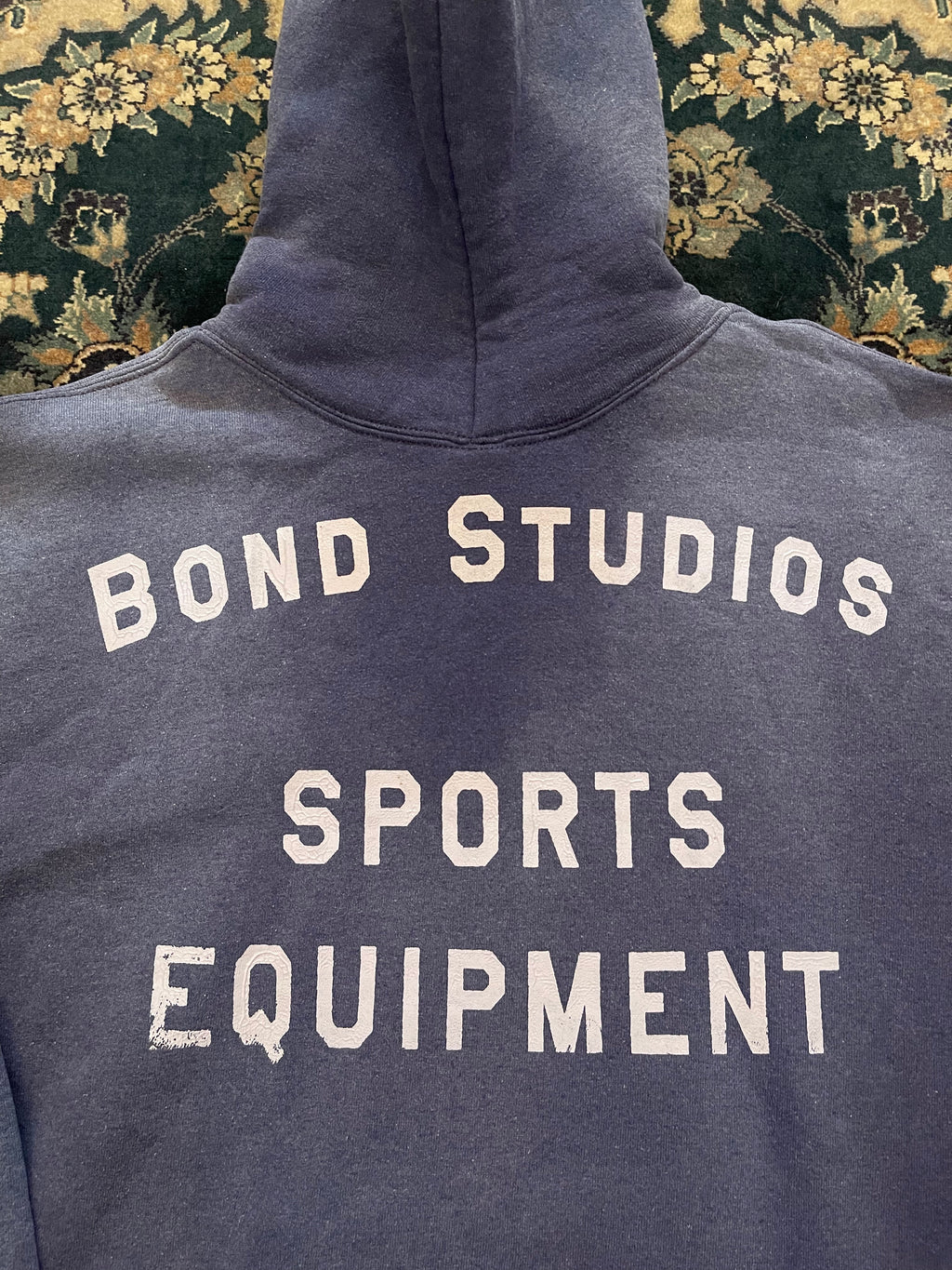 "Beige Font" Dark Blue Russell Athletic Hoodie