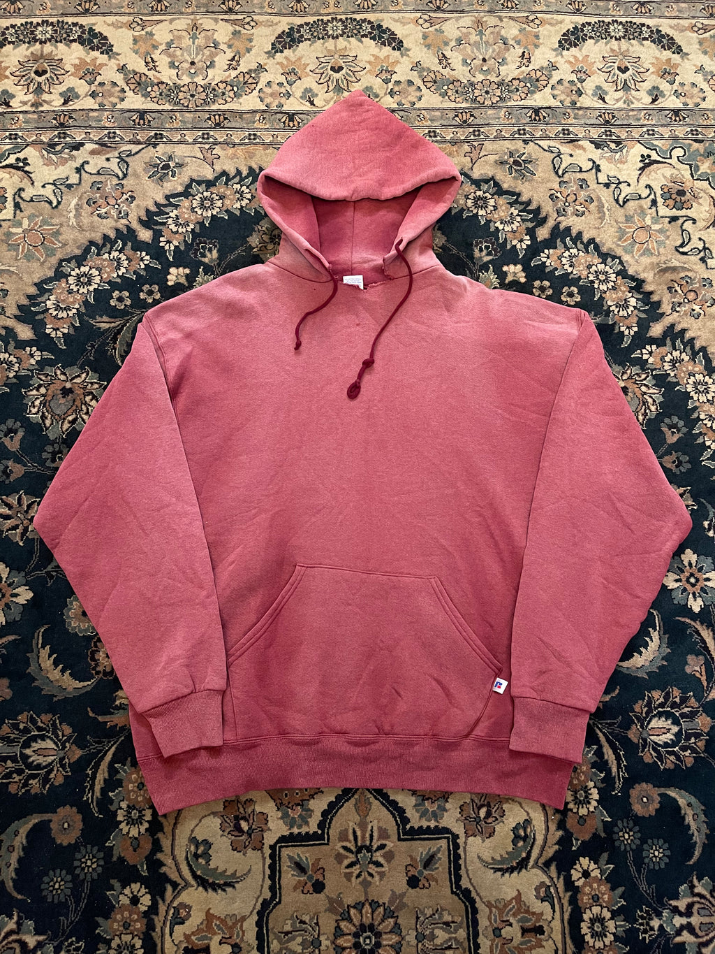 "Yellow Font" Maroon Russell Athletic Hoodie