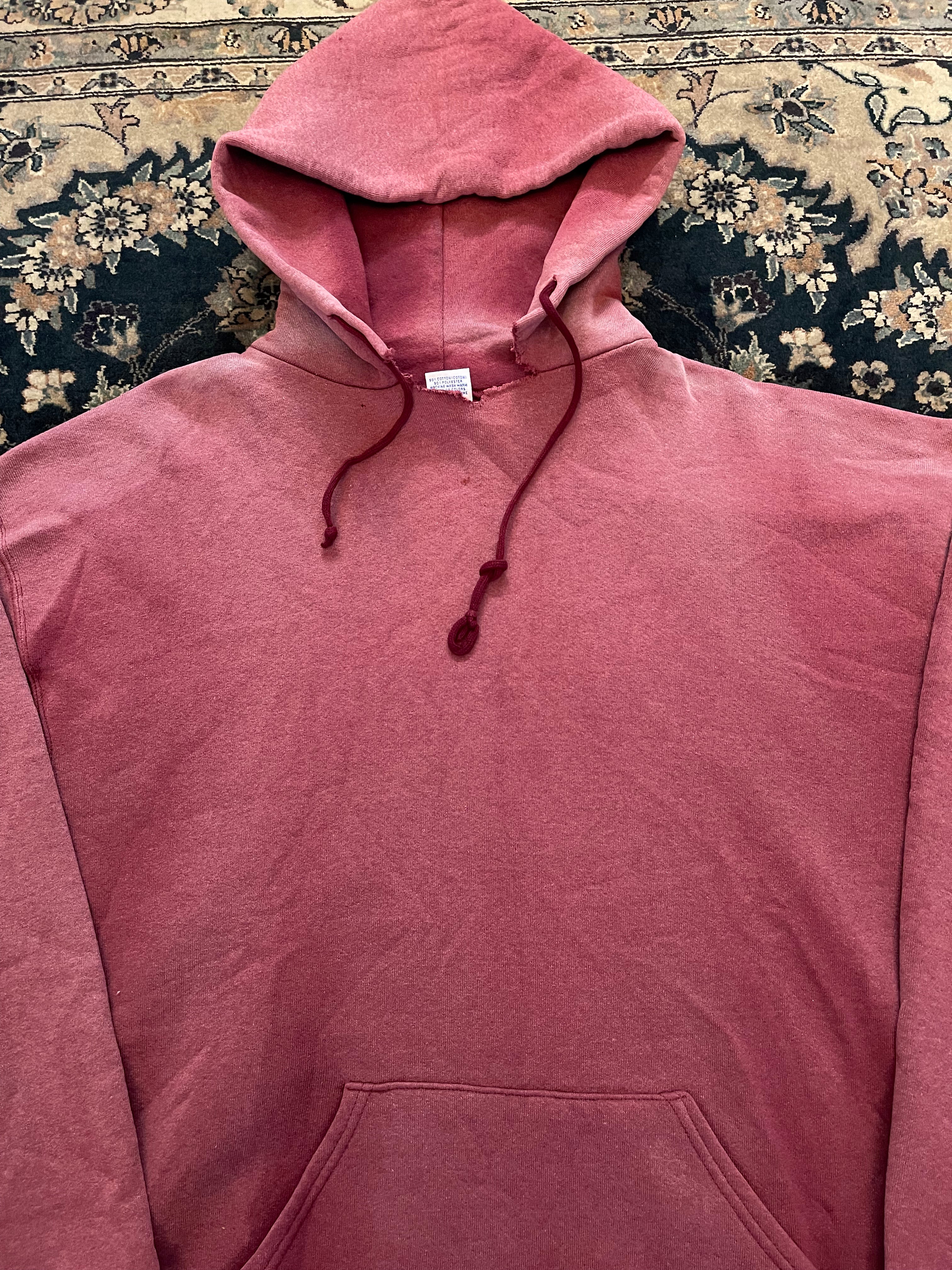 "Yellow Font" Maroon Russell Athletic Hoodie