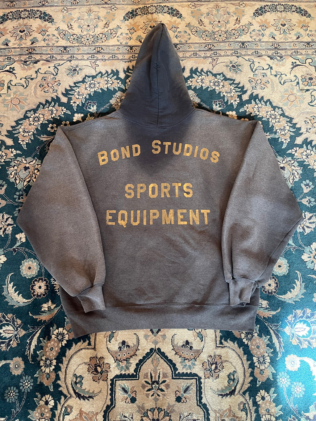 "Yellow Font" Black Russell Athletic Hoodie