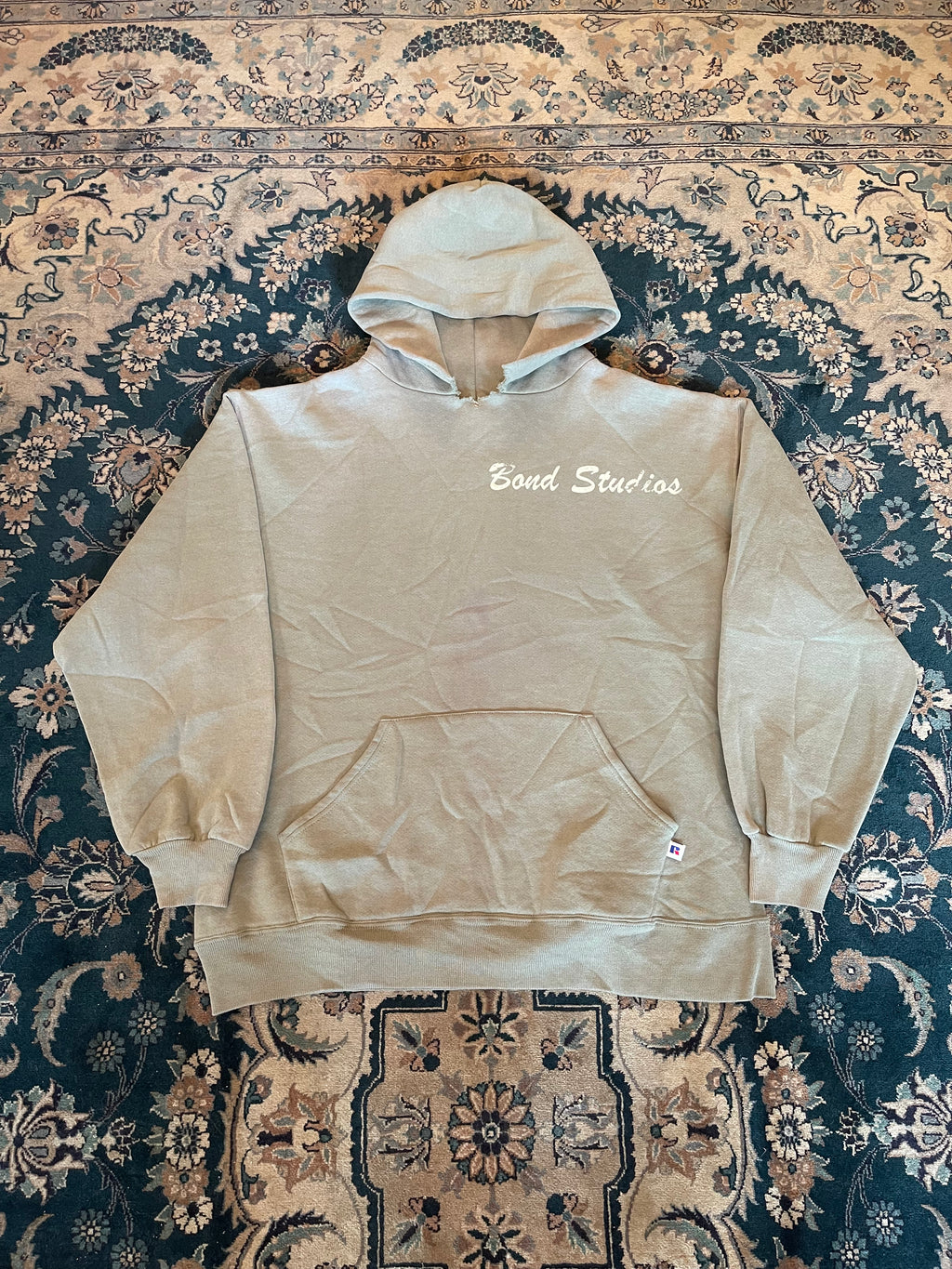 "Surfer" Sage Green Russell Athletic Hoodie