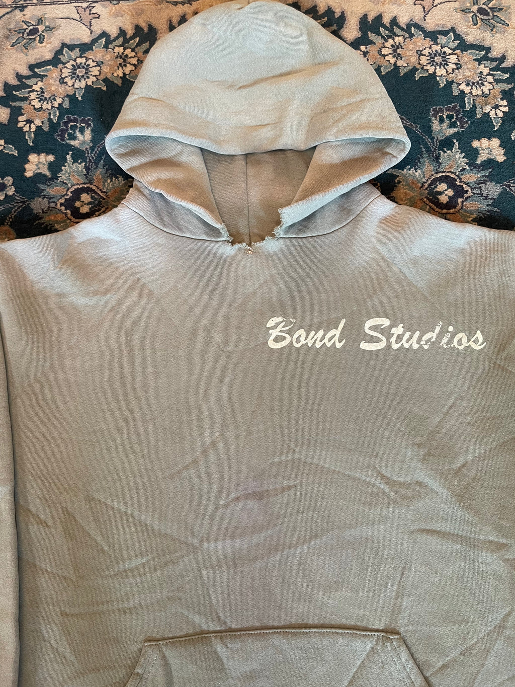 "Surfer" Sage Green Russell Athletic Hoodie