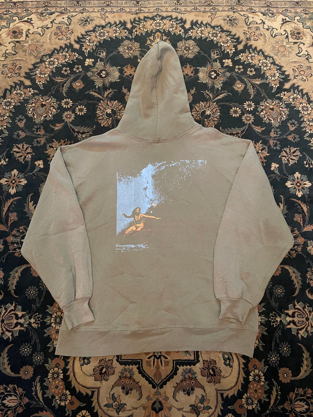 "Surfer" Sage Green Russell Athletic Hoodie