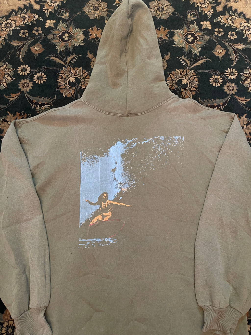 "Surfer" Sage Green Russell Athletic Hoodie