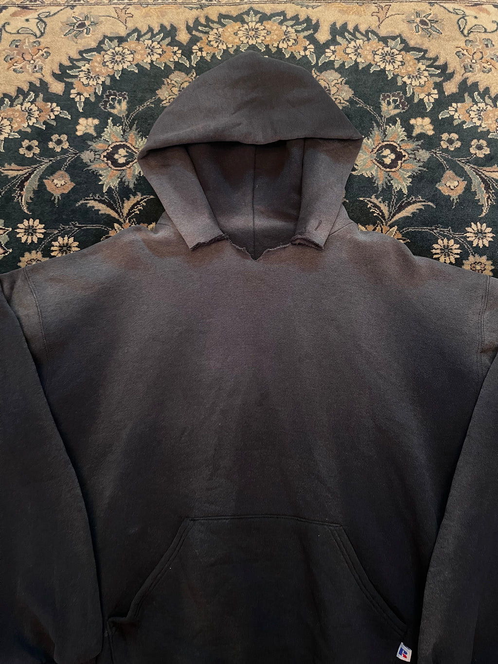 "Yellow Font" Black Russell Athletic Hoodie