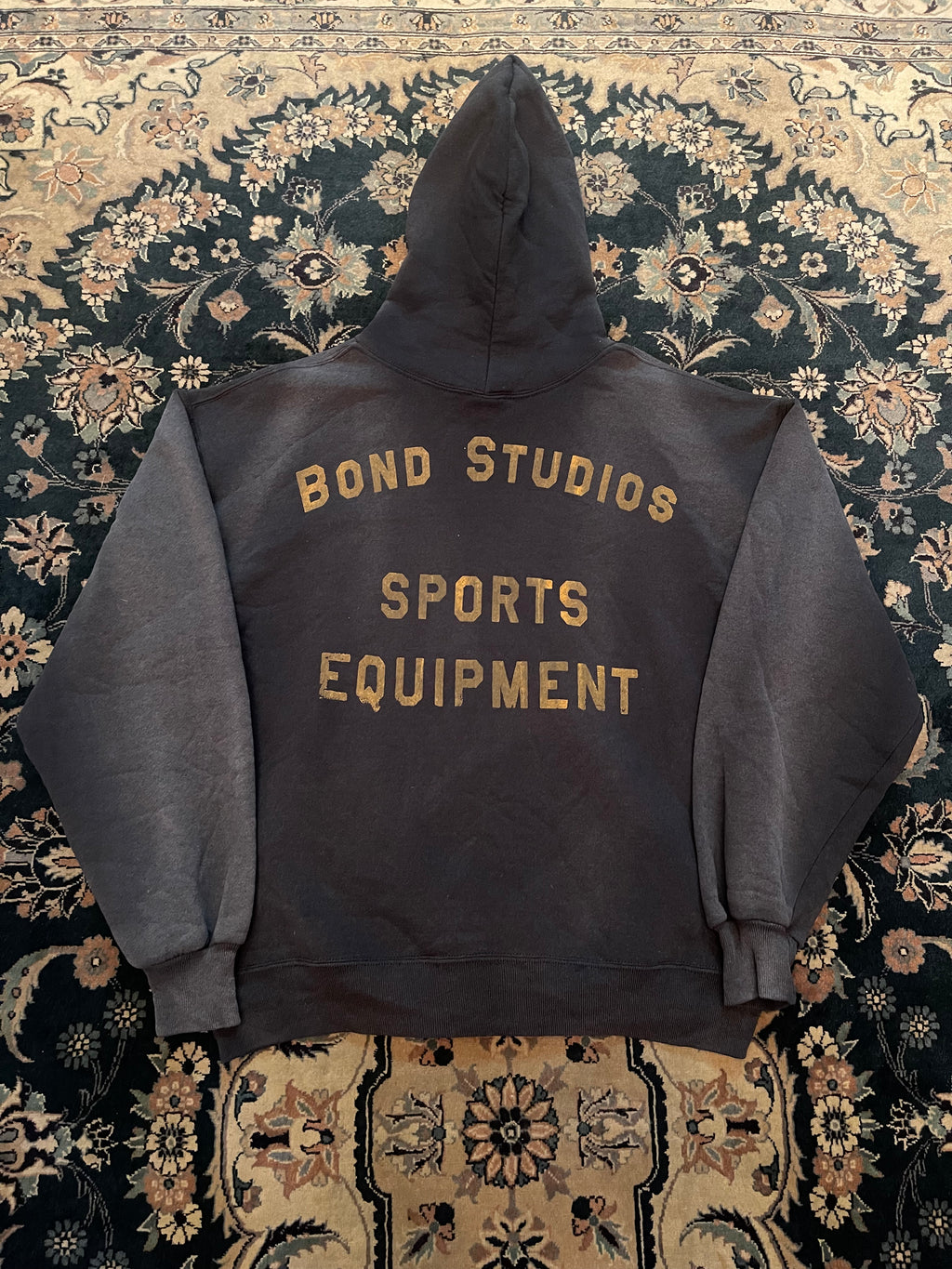 "Yellow Font" Black Russell Athletic Hoodie