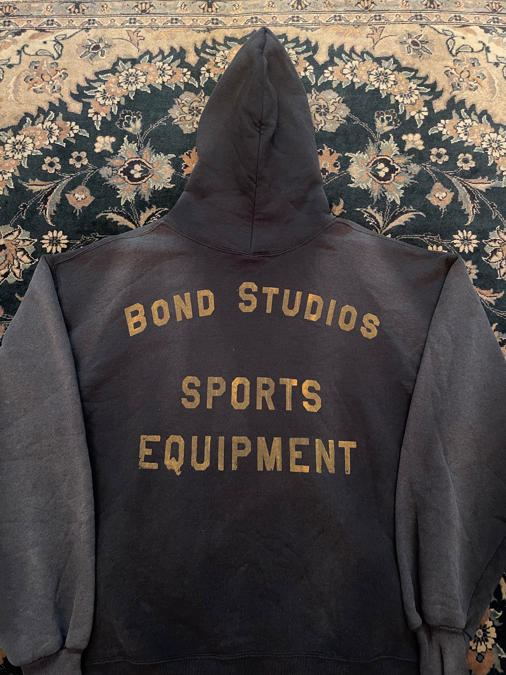 "Yellow Font" Black Russell Athletic Hoodie
