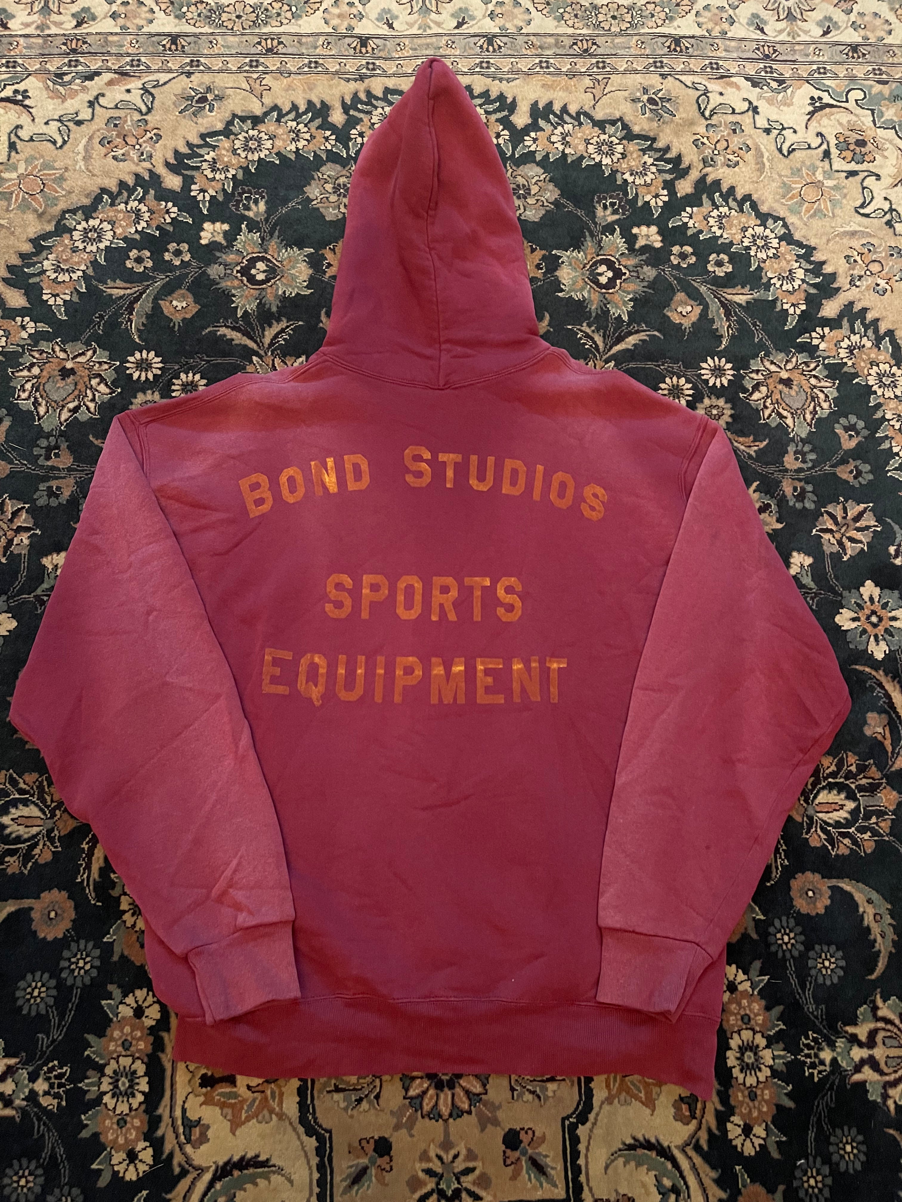"Yellow Font" Maroon Russell Athletic Hoodie