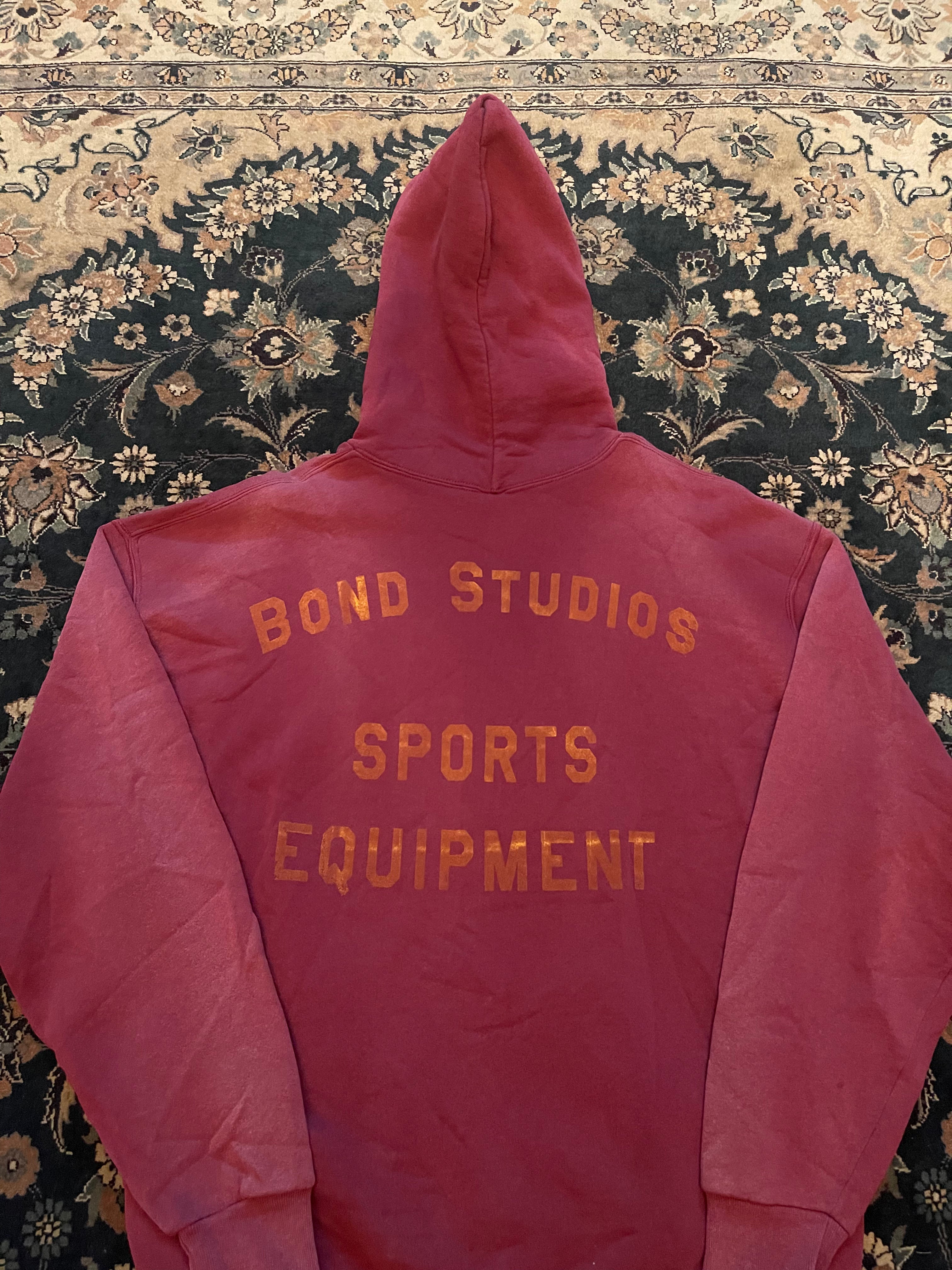 "Yellow Font" Maroon Russell Athletic Hoodie