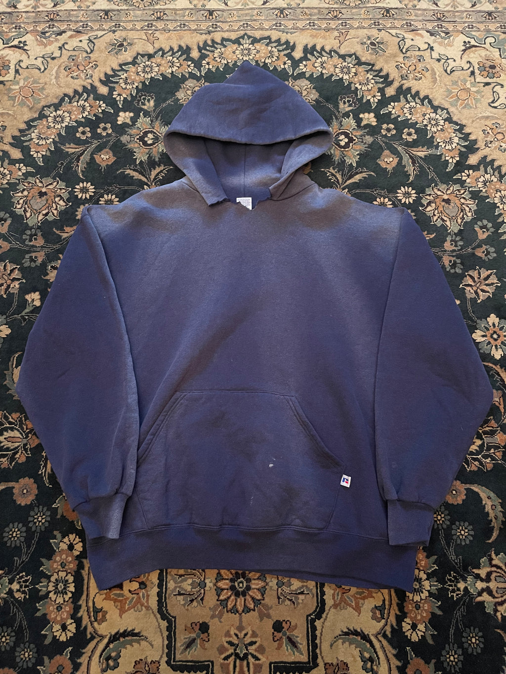 "Beige Font" Dark Blue Russell Athletic Hoodie