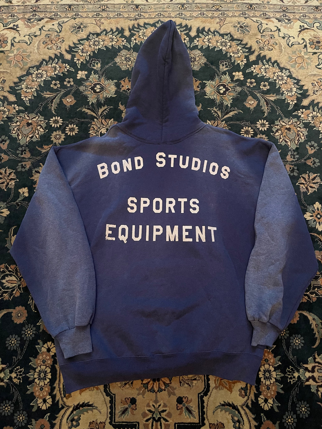 "Beige Font" Dark Blue Russell Athletic Hoodie