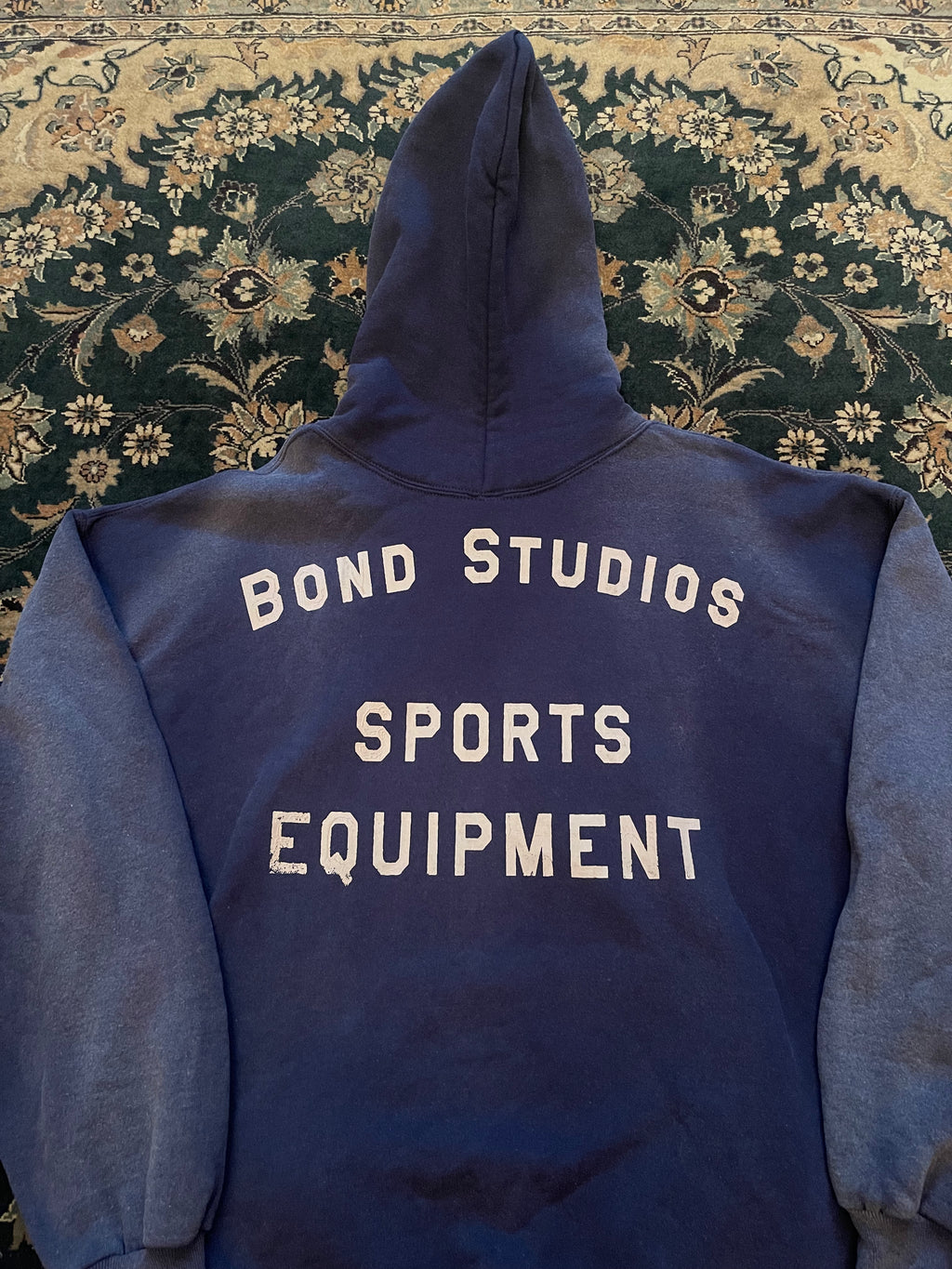 "Beige Font" Dark Blue Russell Athletic Hoodie