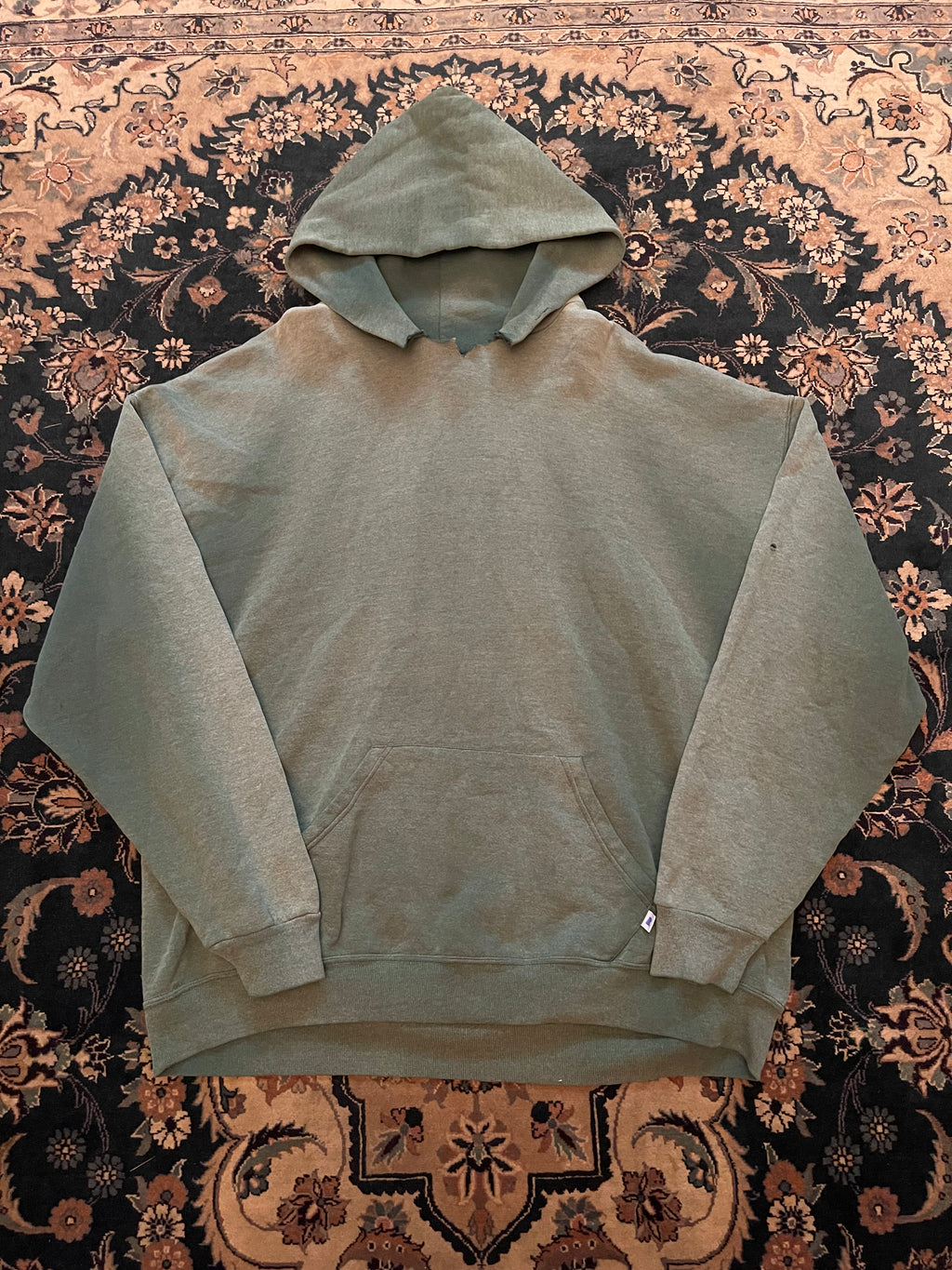 "White Font" Green Russell Athletic Hoodie
