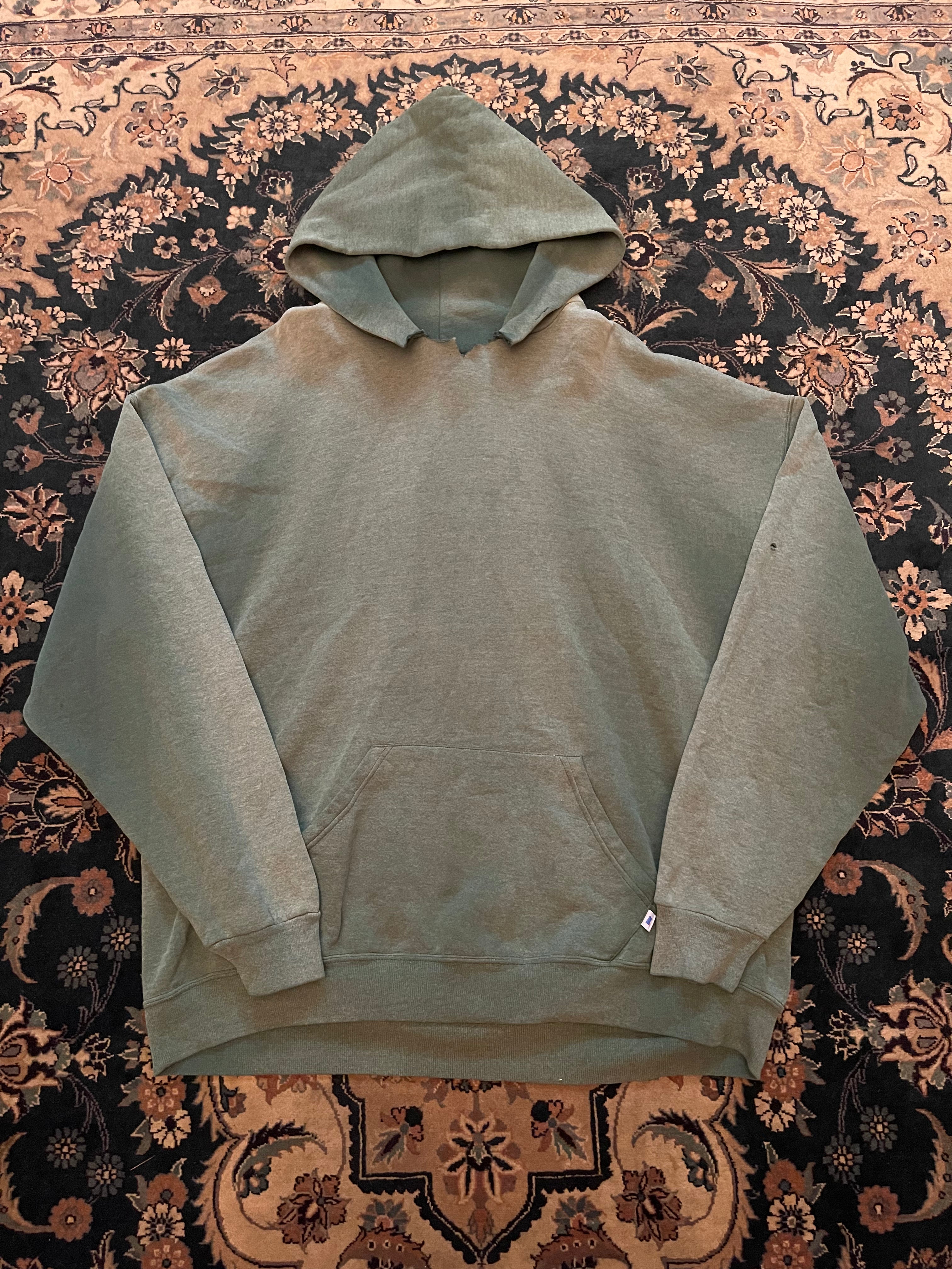 "White Font" Green Russell Athletic Hoodie