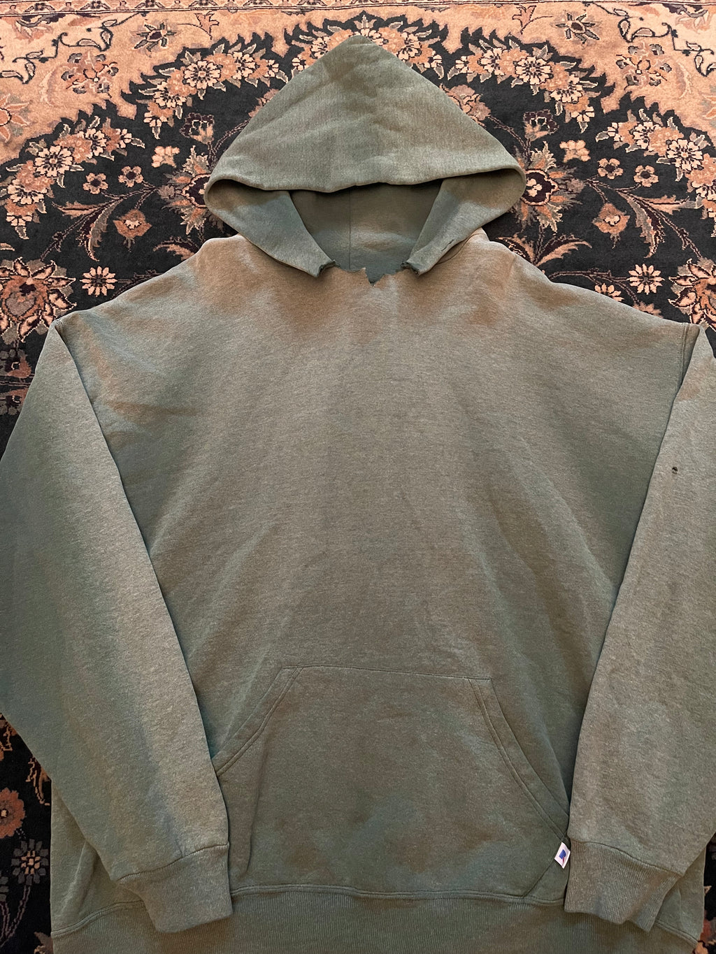 "White Font" Green Russell Athletic Hoodie