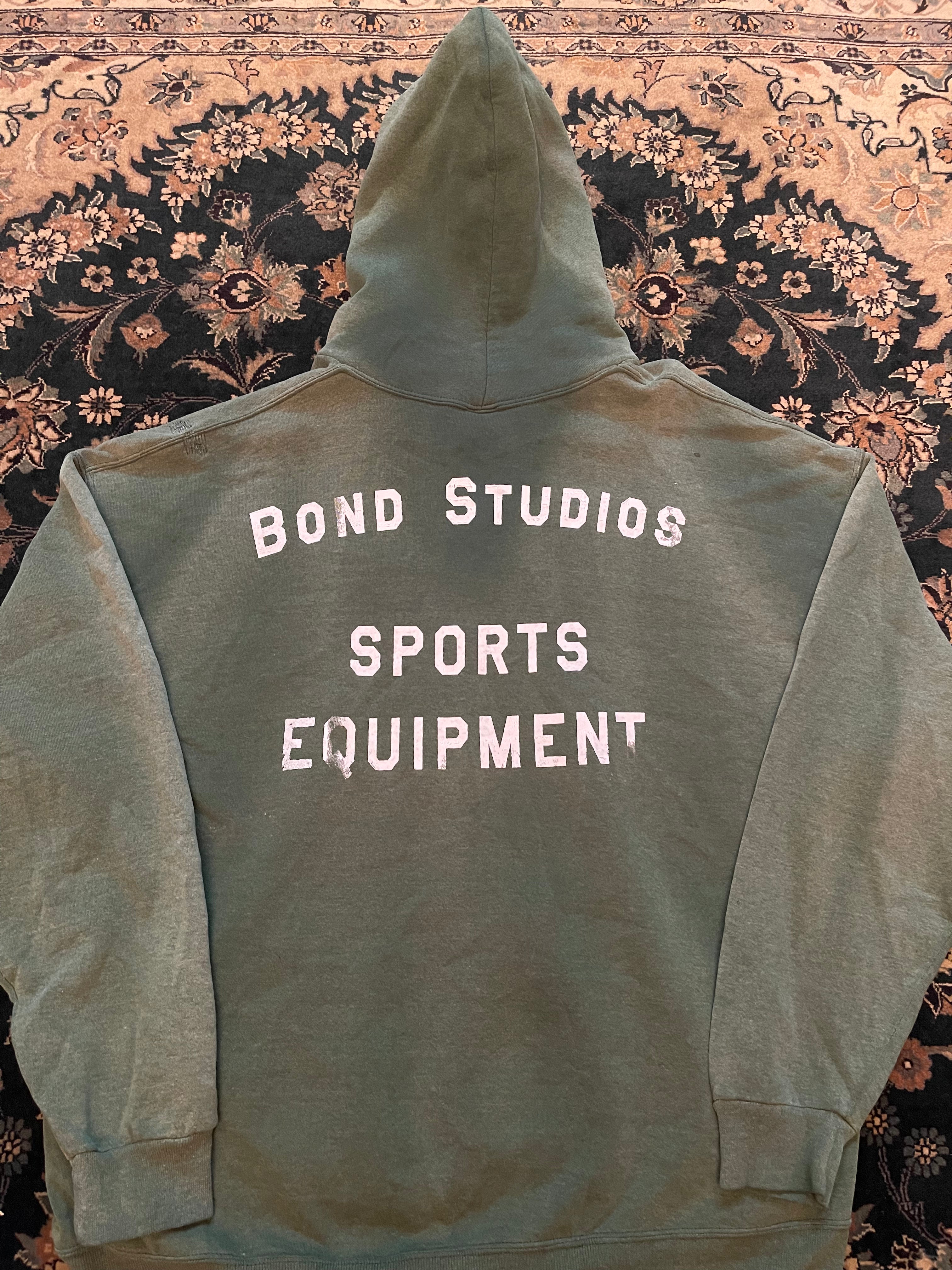 "White Font" Green Russell Athletic Hoodie