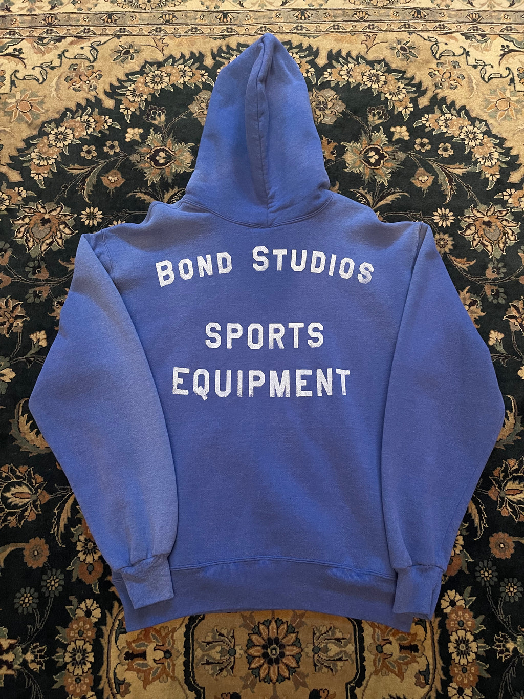 "White Font" Blue Russell Athletic Hoodie