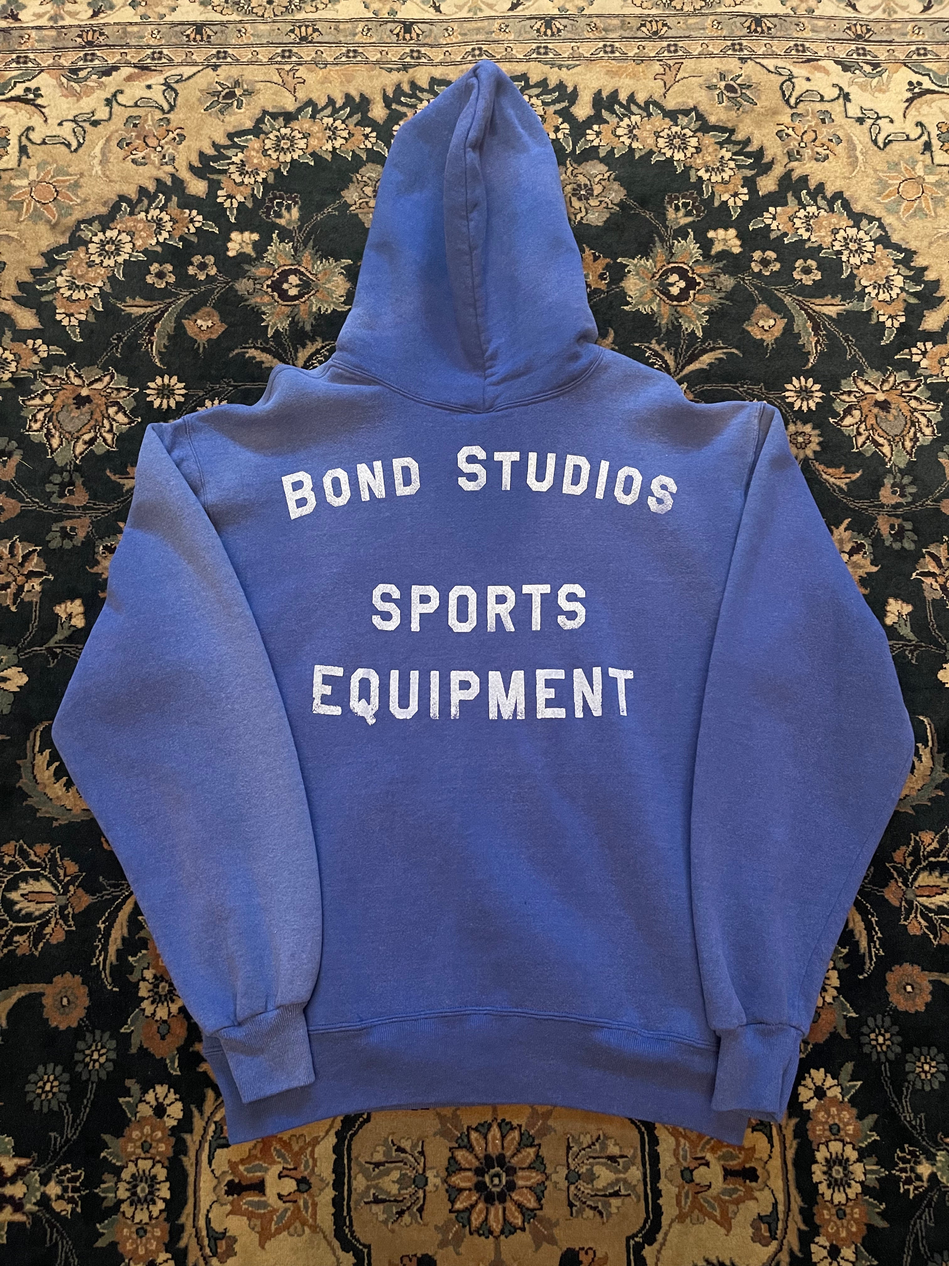 "White Font" Blue Russell Athletic Hoodie