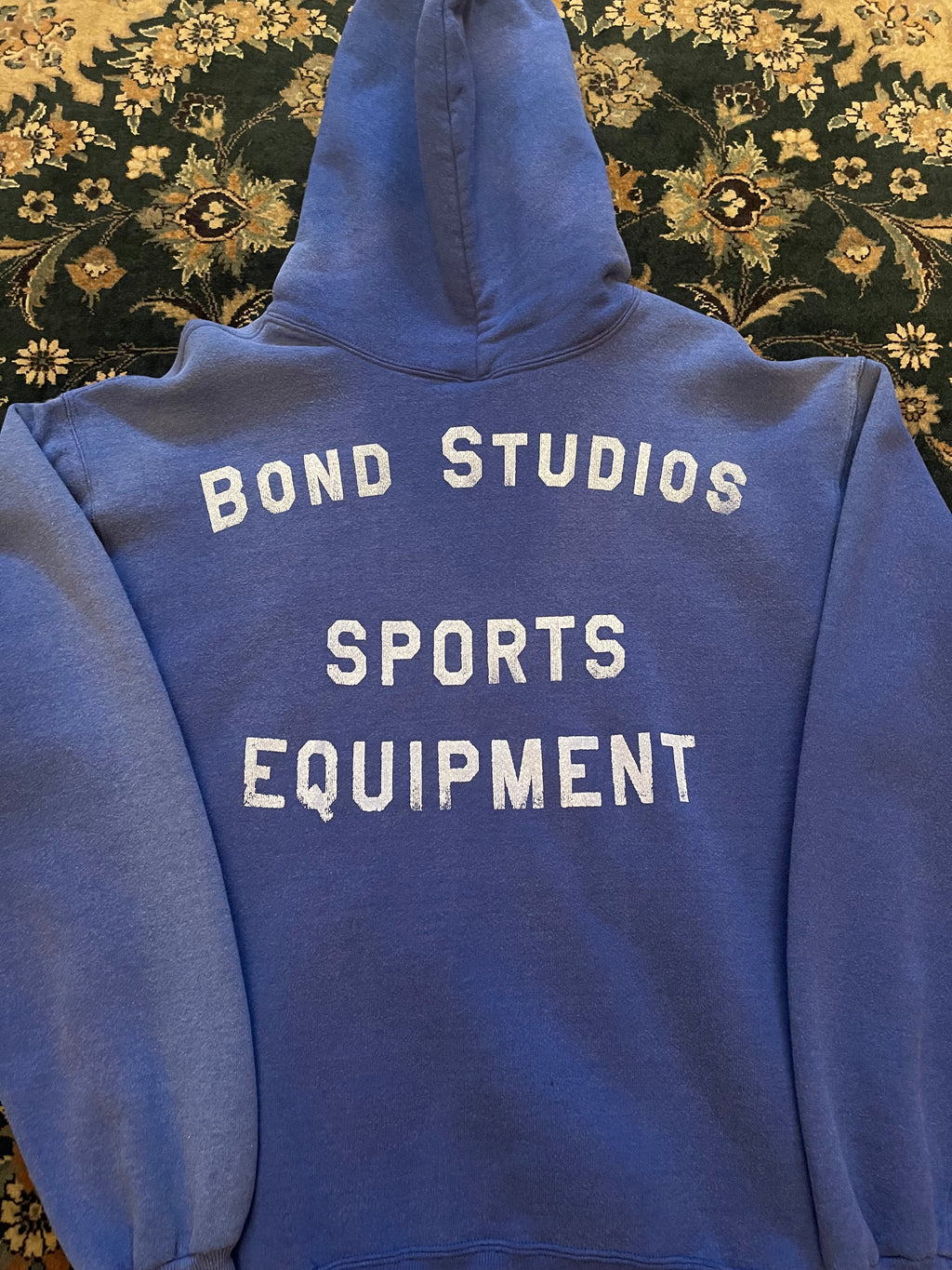 "White Font" Blue Russell Athletic Hoodie