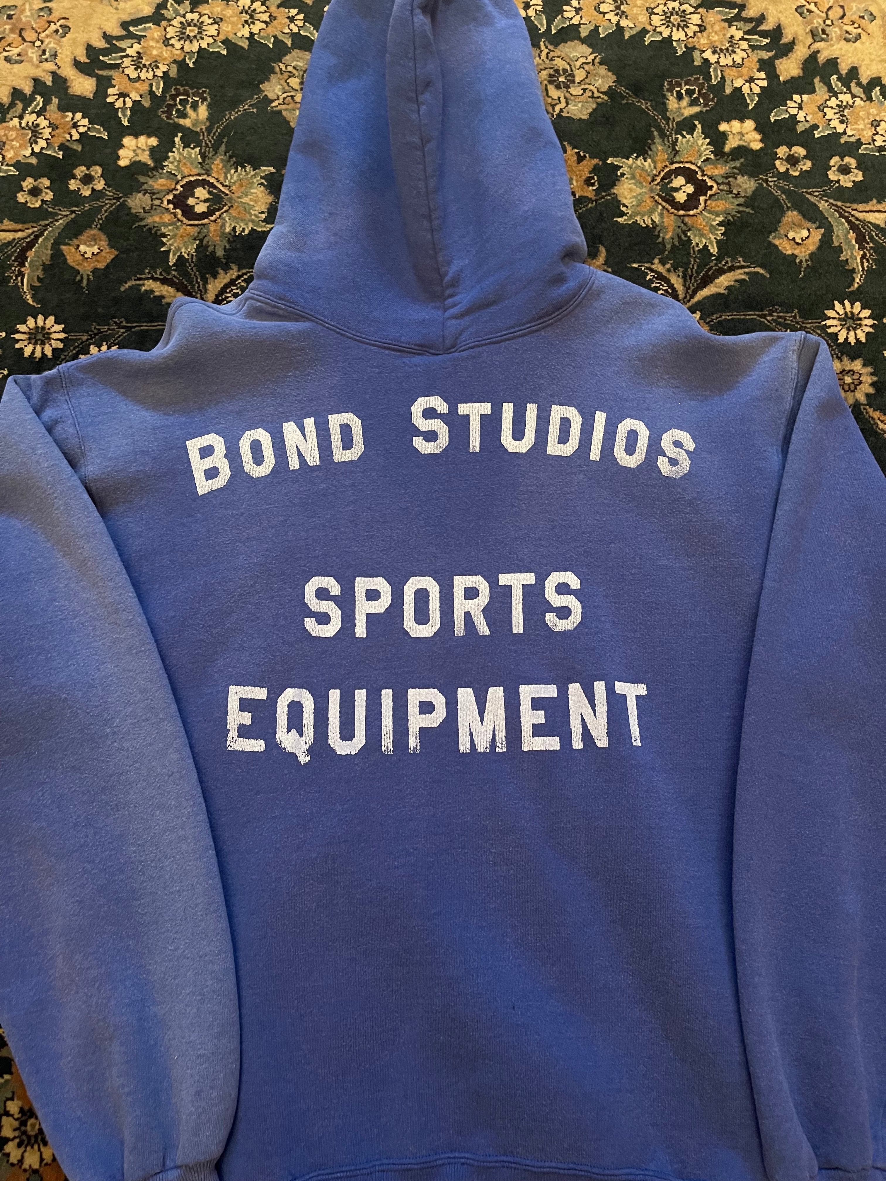 "White Font" Blue Russell Athletic Hoodie