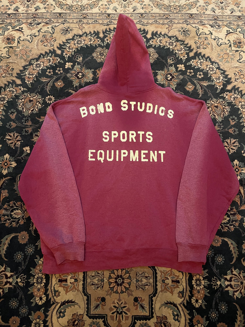 "Cream Font" Maroon Russell Athletic Hoodie